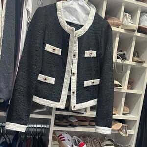 Elegant Black and White Women's Jacket